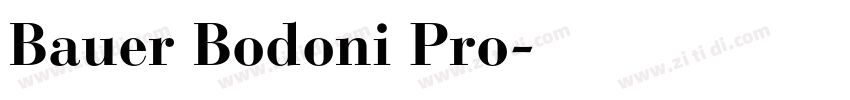 Bauer Bodoni Pro字体转换